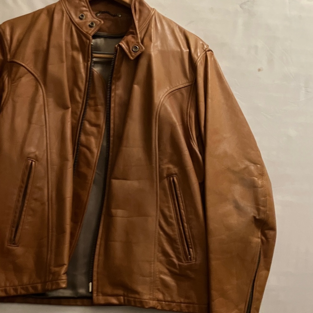 Vintage moto inspired 100% leather jacket